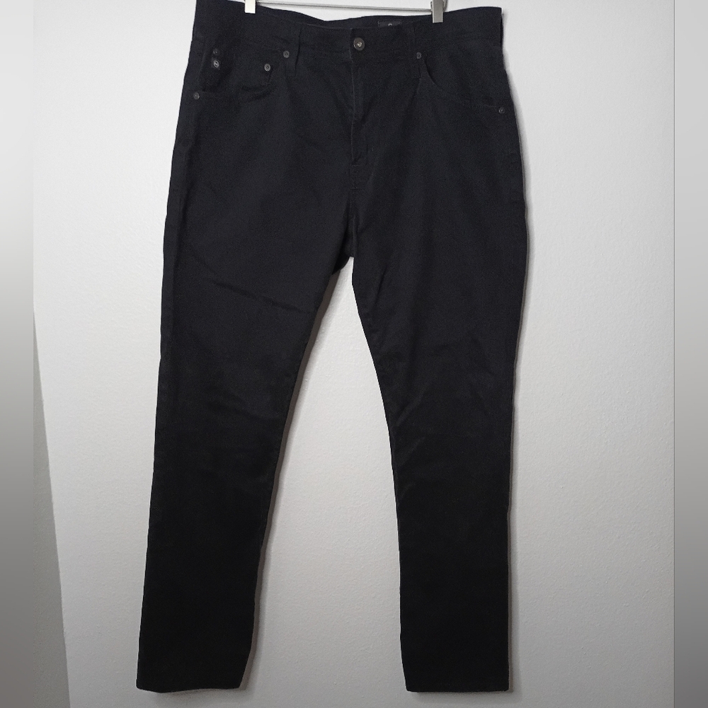Ag Adriano Goldschmeid Slim Straight Black Straight-Leg Pants 35x33